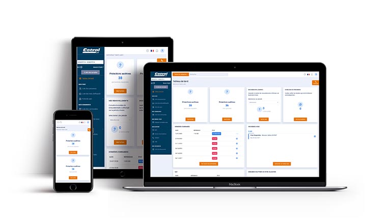 La gestion de votre parc de protections auditives et de lunettes sur votre espace client Portail clients MyCotral- Gestion des bouchons d'oreilles et lunettes sur mesure Cotral Lab
